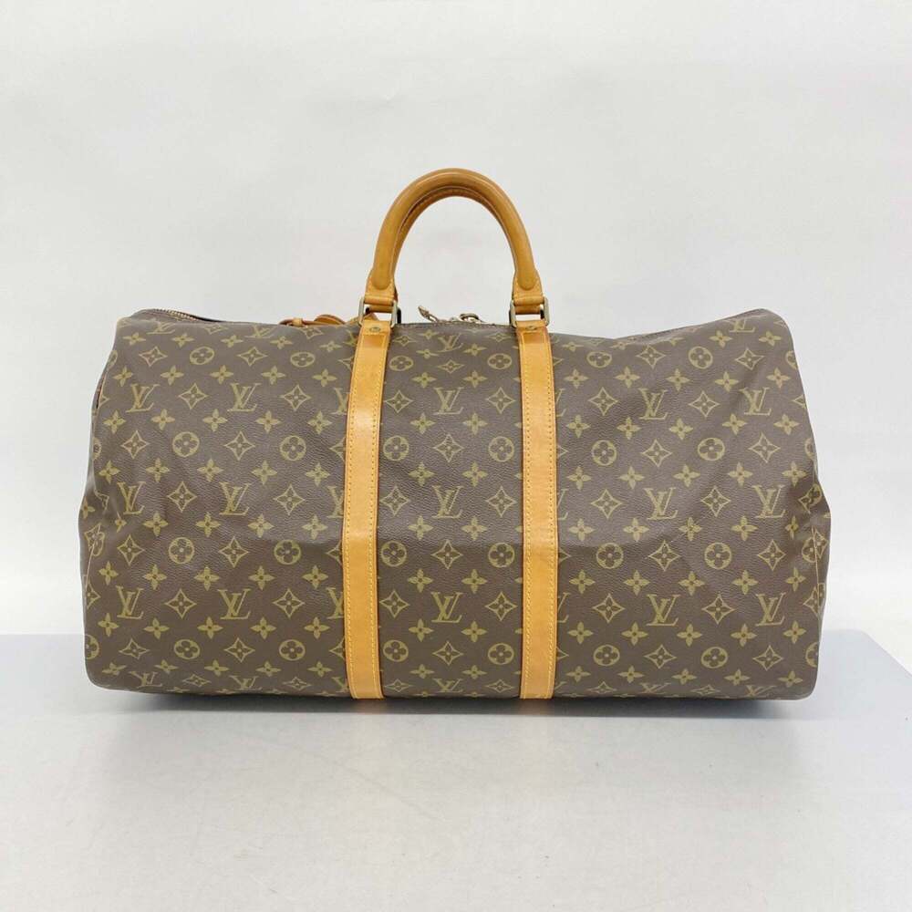 LOUIS VUITTON Brown Monogram Keepall 55 Boston Bag - Picture 11 of 11